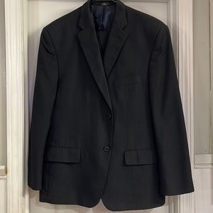 42S Jacket with 35x29 Slacks - Suit - Haggar - Navy Pinstripe